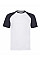 White/Deep Navy Men's Valueweight Short Sleeve Baseball T-Shirt