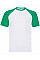 White/Kelly Green Men's Valueweight Short Sleeve Baseball T-Shirt