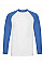 White/Royal Blue Men's Valueweight Long Sleeve Baseball T-Shirt