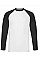 White/Black Men's Valueweight Long Sleeve Baseball T-Shirt