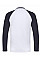 White/Deep Navy Men's Valueweight Long Sleeve Baseball T-Shirt