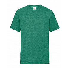 Retro Heather Green Kid's Valueweight T