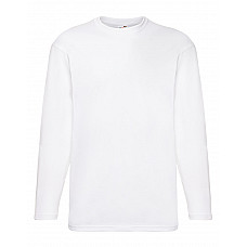 White Men's Valueweight Long Sleeve T-Shirt