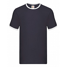 Navy/White Men's Valueweight Ringer T