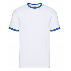 White/Royal Blue Men's Valueweight Ringer T