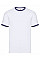 White/Navy Men's Valueweight Ringer T