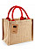 Natural/Bright Red Jute Mini Gift Bag