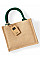 Natural/Forest Green Jute Mini Gift Bag