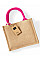 Natural/Fuchsia Jute Mini Gift Bag