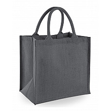 Graphite Grey/Graphite Grey Jute Midi Tote