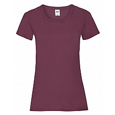 Burgundy Ladies' Valueweight T