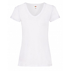 White Ladies' Valueweight V-Neck T-Shirt