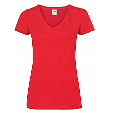 Red Ladies' Valueweight V-Neck T-Shirt