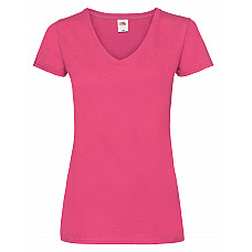 Fuchsia Ladies' Valueweight V-Neck T-Shirt