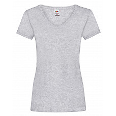 Heather Grey Ladies' Valueweight V-Neck T-Shirt