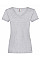 Heather Grey Ladies' Valueweight V-Neck T-Shirt