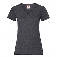 Dark Heather Ladies' Valueweight V-Neck T-Shirt