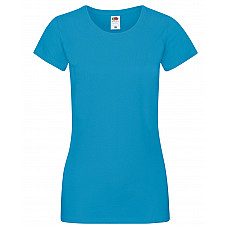 Azure Blue Lady-Fit Sofspun® T-Shirt