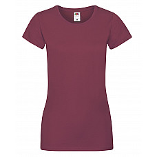 Burgundy Lady-Fit Sofspun® T-Shirt