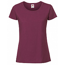 Burgundy Ladies' Iconic 195 Ring Spun Premium T