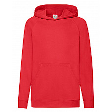 Red Kid's Lightweight Hooded Sweat