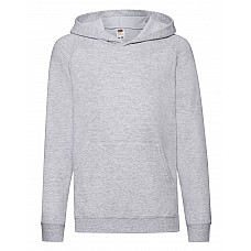 Heather Grey Kid's Lightweight Hooded Sweat