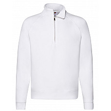 White Men's Premium Zip Neck Sweat