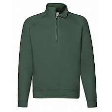 Bottle Green Men's Premium Zip Neck Sweat