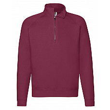 Burgundy Men's Premium Zip Neck Sweat