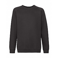 Black Kid's Premium Raglan Sweat