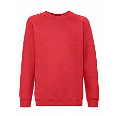 Red Kid's Premium Raglan Sweat