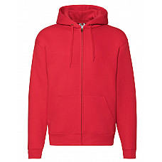 Red Men's Premium Hooded Sweat Jacket