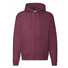 Burgundy Men's Premium Hooded Sweat Jacket