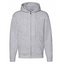 Heather Grey Men's Premium Hooded Sweat Jacket