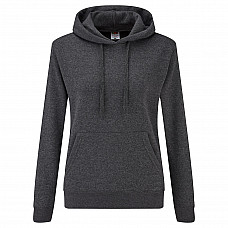 Dark Heather Ladies' Classic Hooded Sweat