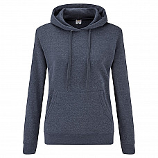 Vintage Heather Navy Ladies' Classic Hooded Sweat