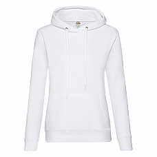 White Ladies' Classic Hooded Sweat