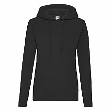 Black Ladies' Classic Hooded Sweat