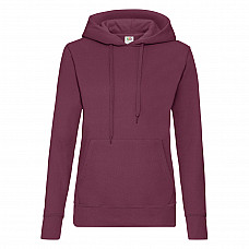 Burgundy Ladies' Classic Hooded Sweat