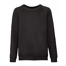 Black Kid's Classic Raglan Sweat