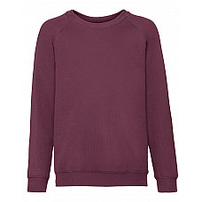 Burgundy Kid's Classic Raglan Sweat