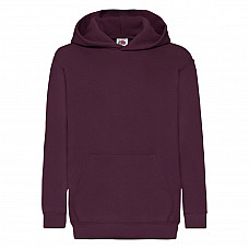 Burgundy Kid's Classic Hooded Sweat