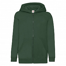 Bottle Green Kid's Classic Hooded Sweat Jacket