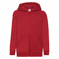 Red Kid's Classic Hooded Sweat Jacket