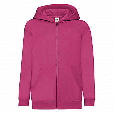 Fuchsia Kid's Classic Hooded Sweat Jacket