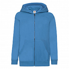 Azure Blue Kid's Classic Hooded Sweat Jacket