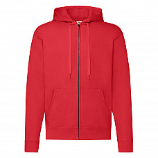 Red Men's Classic Hooded Sweat Jacket