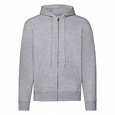 Heather Grey Men's Classic Hooded Sweat Jacket