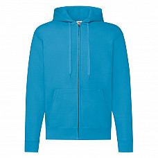 Azure Blue Men's Classic Hooded Sweat Jacket