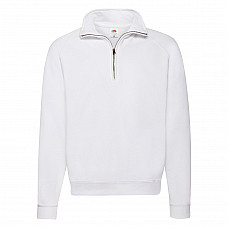 White Men's Classic Zip Neck Sweat